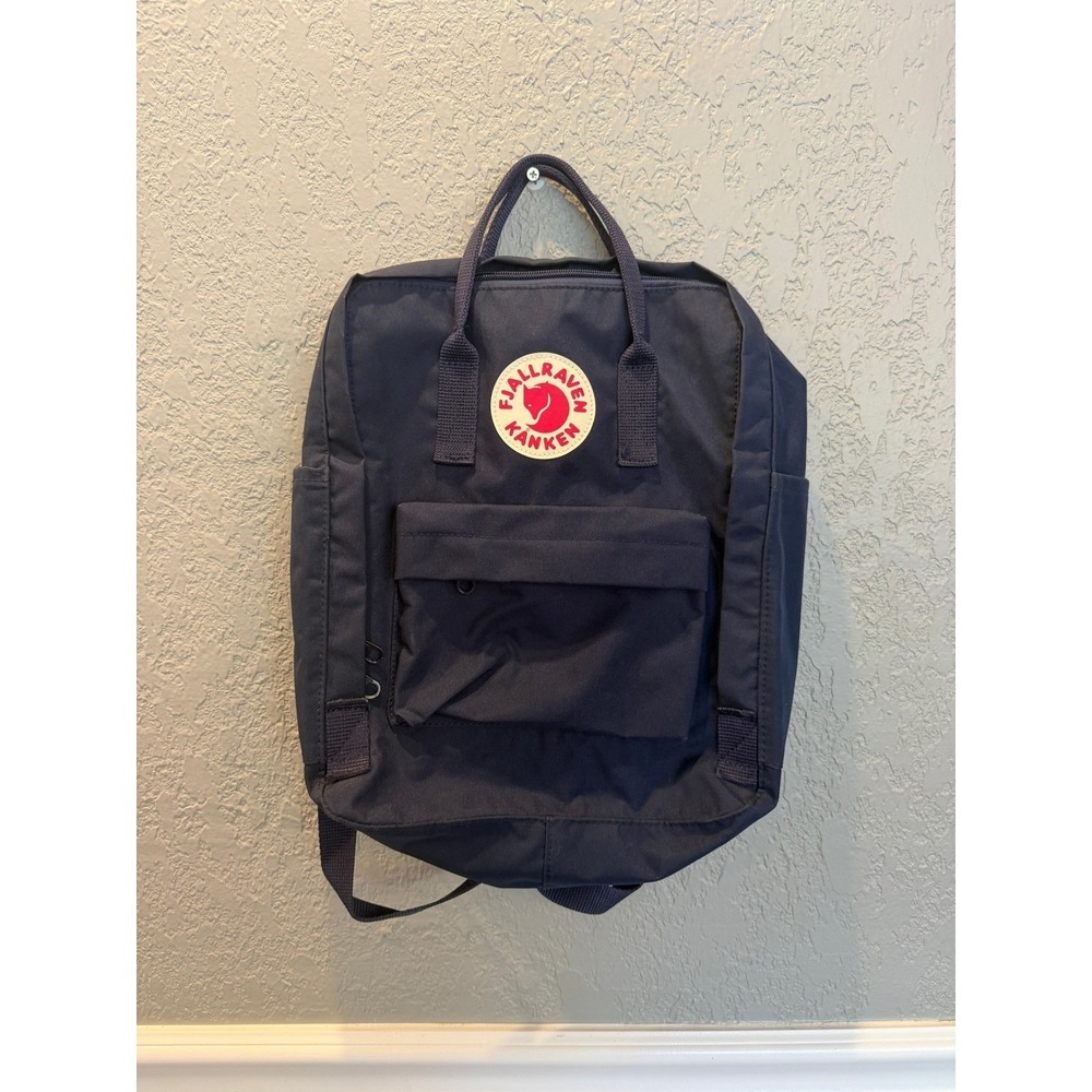 Fjallraven Kanken Classic Backpack Navy Blue Vinylon F Water Resistant Bag